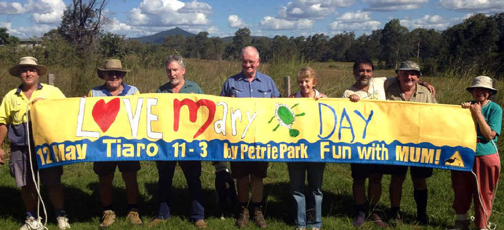OUR MARY: Looking forward to Sunday’s Love Mary Day at Tiaro are (from left) David Arthur, Col Bowman, John Williams, Ross Smith, Gail Smith, Peter McAdam, Charles ‘Chika’ Derwent and Juanita Johnston. OUR MARY: Looking forward to Sunday’s Love Mary Day at Tiaro are (from left) David Arthur, Col Bowman, John Williams, Ross Smith, Gail Smith, Peter McAdam, Charles ‘Chika’ Derwent and Juanita Johnston.